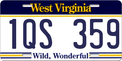 WV license plate 1QS359