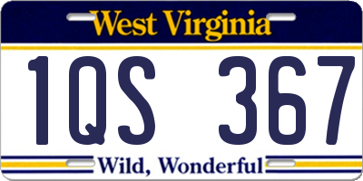 WV license plate 1QS367