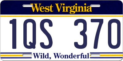 WV license plate 1QS370