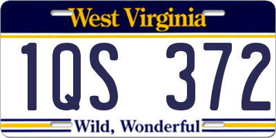 WV license plate 1QS372