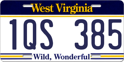 WV license plate 1QS385