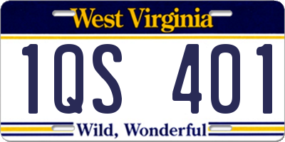 WV license plate 1QS401