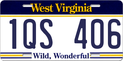 WV license plate 1QS406