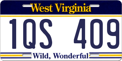 WV license plate 1QS409