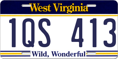WV license plate 1QS413