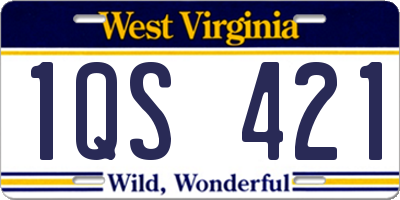 WV license plate 1QS421