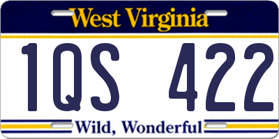 WV license plate 1QS422