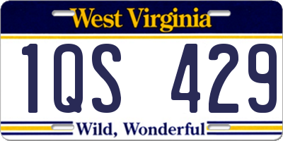 WV license plate 1QS429