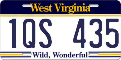 WV license plate 1QS435
