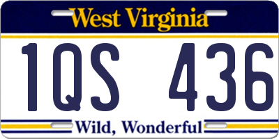 WV license plate 1QS436