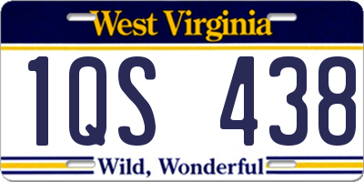WV license plate 1QS438