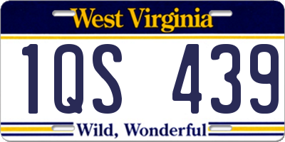 WV license plate 1QS439
