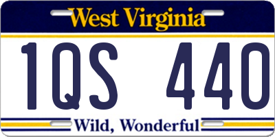 WV license plate 1QS440