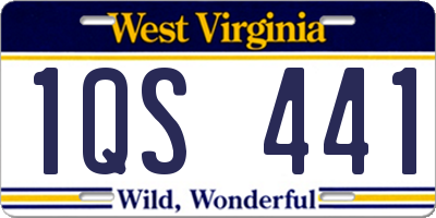 WV license plate 1QS441