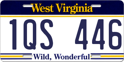 WV license plate 1QS446