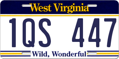 WV license plate 1QS447