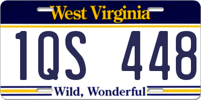 WV license plate 1QS448