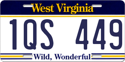 WV license plate 1QS449