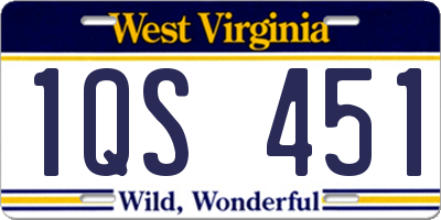 WV license plate 1QS451