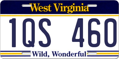 WV license plate 1QS460