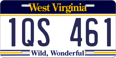 WV license plate 1QS461