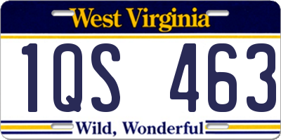 WV license plate 1QS463