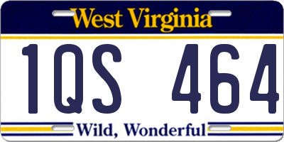 WV license plate 1QS464