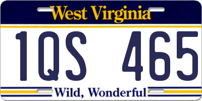 WV license plate 1QS465