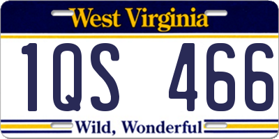 WV license plate 1QS466