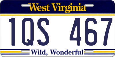WV license plate 1QS467