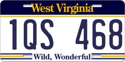 WV license plate 1QS468