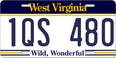 WV license plate 1QS480