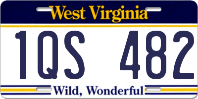 WV license plate 1QS482
