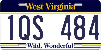 WV license plate 1QS484