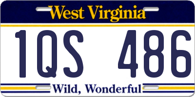 WV license plate 1QS486