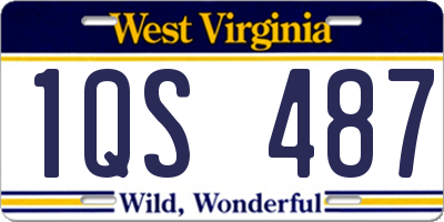 WV license plate 1QS487
