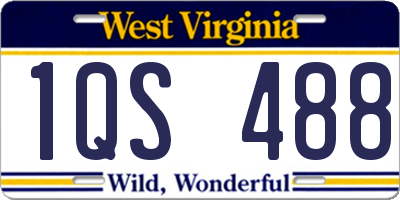 WV license plate 1QS488
