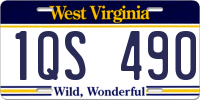 WV license plate 1QS490