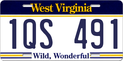 WV license plate 1QS491