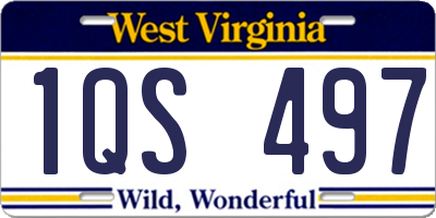 WV license plate 1QS497