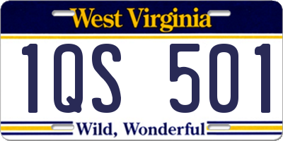 WV license plate 1QS501