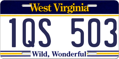 WV license plate 1QS503