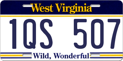WV license plate 1QS507