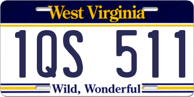 WV license plate 1QS511