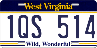 WV license plate 1QS514