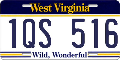 WV license plate 1QS516