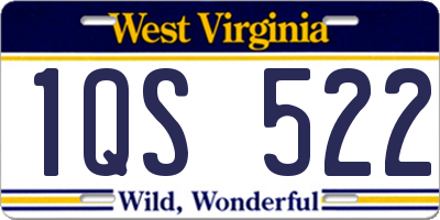 WV license plate 1QS522