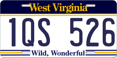 WV license plate 1QS526