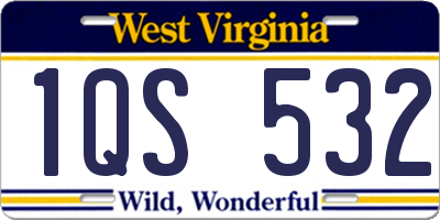 WV license plate 1QS532