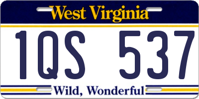 WV license plate 1QS537